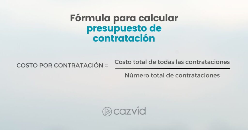 Fórmula para calcular el costo por contratación