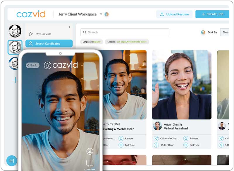 CazVid Job Board and Resume App