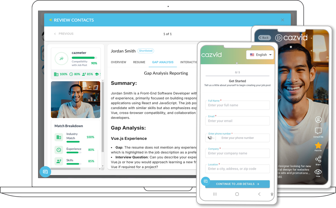 CazVid employment tools and applications