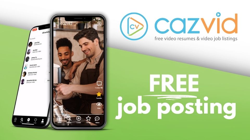 CazVid free job posting app