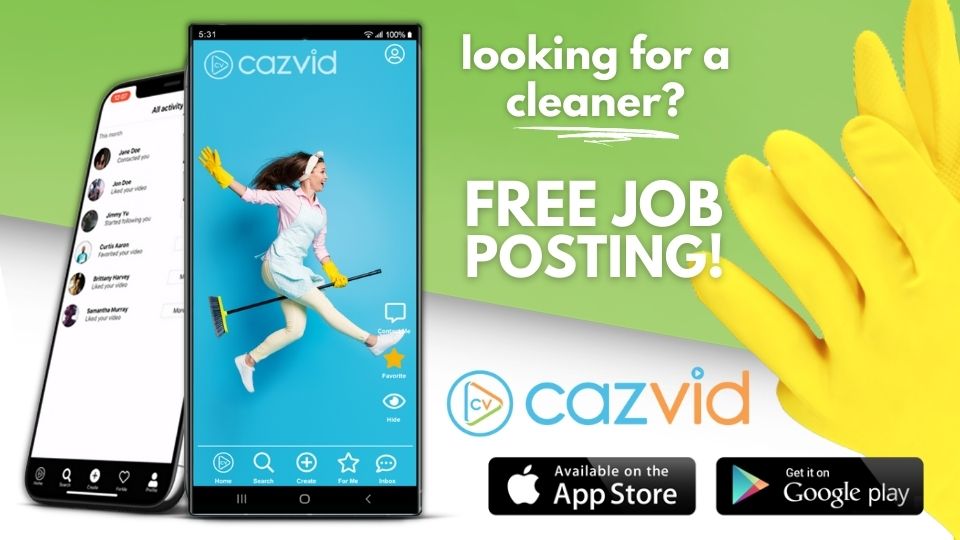 CazVid hire cleaners with free job posting