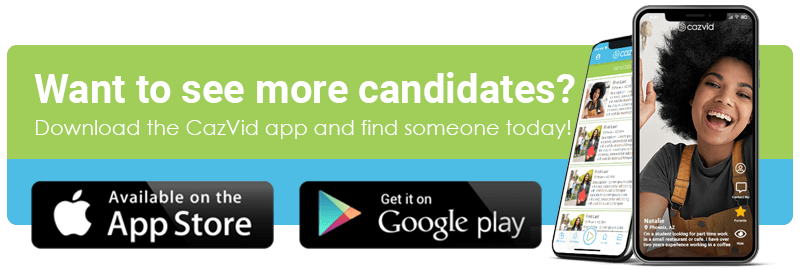 Download CazVid and search more candidate job resumes