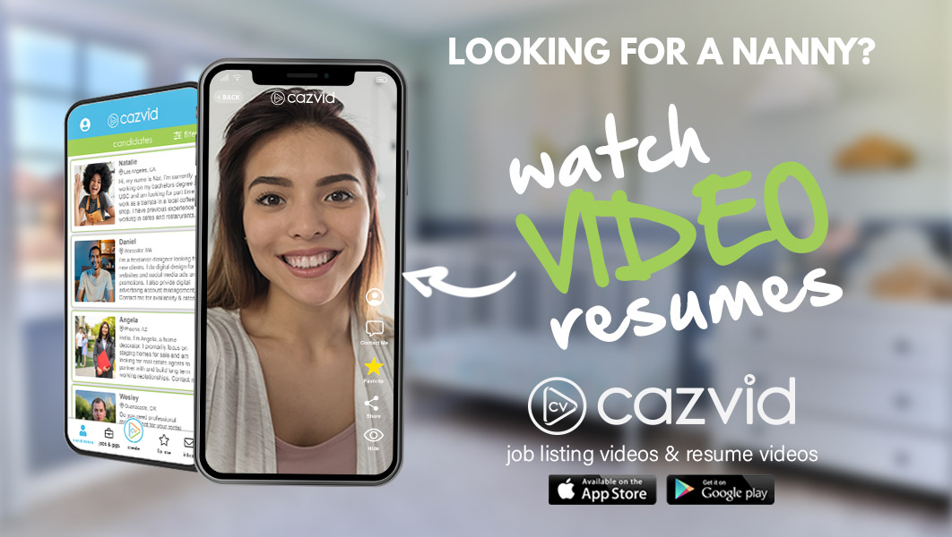 CazVid Watch Nanny Video Resume