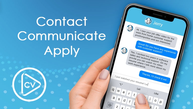 communicate and apply for job